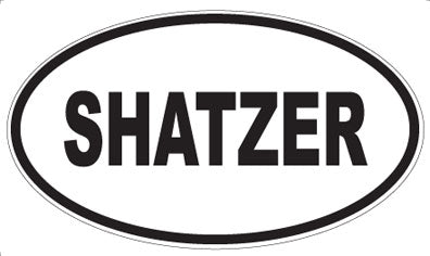 SHATZER - Oval Sticker