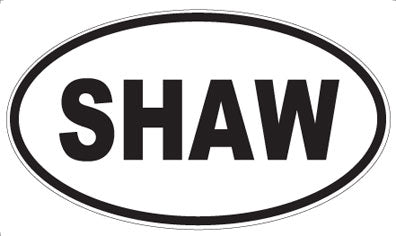 SHAW - Oval Sticker