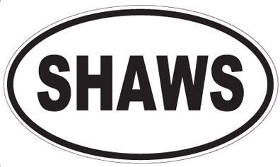 SHAWS - Oval Sticker