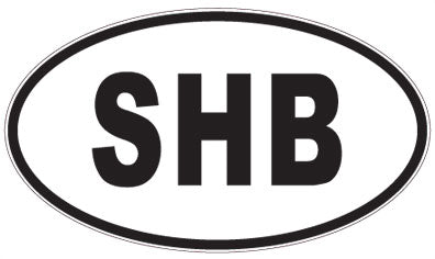 SHB - 3 Letter Initials Oval Sticker