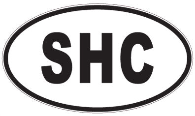 SHC - 3 Letter Initials Oval Sticker