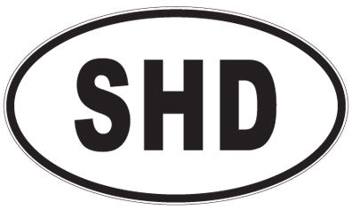 SHD - 3 Letter Initials Oval Sticker