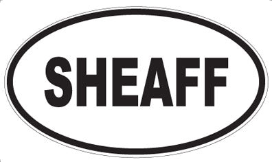 SHEAFF - Oval Sticker