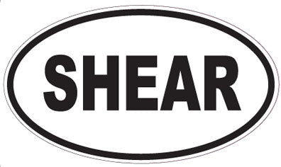 SHEAR - Oval Sticker