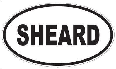 SHEARD - Oval Magnet