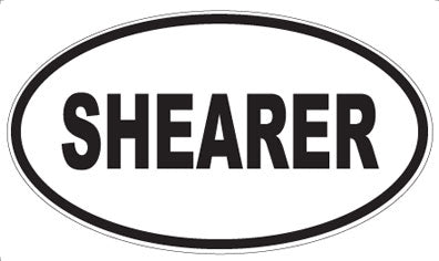 SHEARER - Oval Sticker