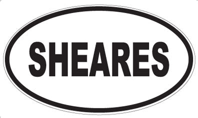 SHEARES - Oval Sticker