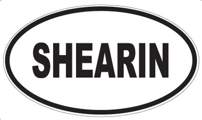 SHEARIN - Oval Sticker
