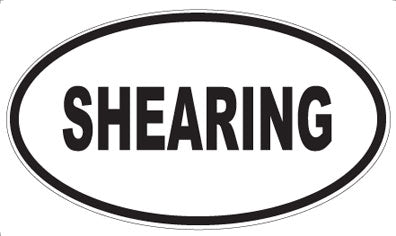 SHEARING - Oval Sticker