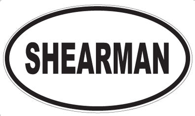 SHEARMAN - Oval Sticker