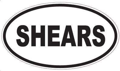 SHEARS - Oval Sticker