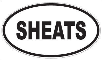 SHEATS - Oval Sticker