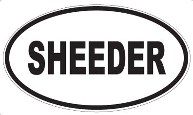SHEEDER - Oval Sticker