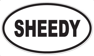 SHEEDY - Oval Sticker