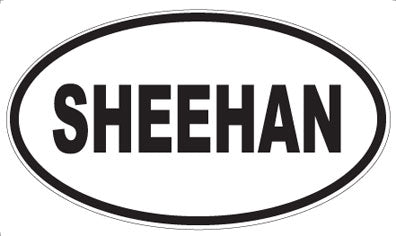 SHEEHAN - Oval Sticker