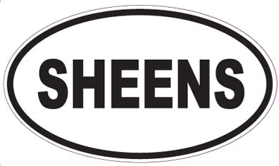 SHEENS - Oval Sticker