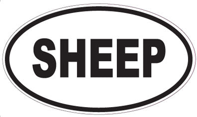 SHEEP - Oval Sticker
