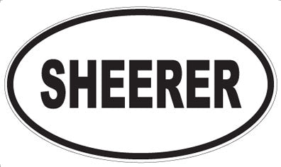 SHEERER - Oval Sticker