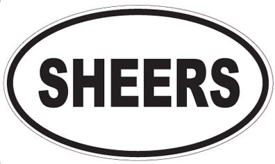 SHEERS - Oval Sticker