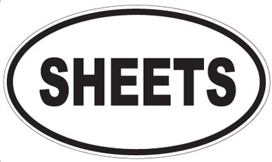 SHEETS - Oval Sticker