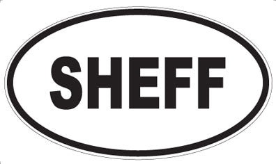 SHEFF - Oval Sticker