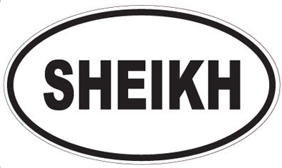 SHEIKH - Oval Sticker
