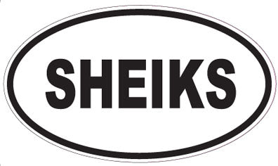 SHEIKS - Oval Sticker