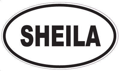SHEILA - Oval Sticker