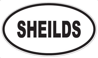 SHEILDS - Oval Sticker