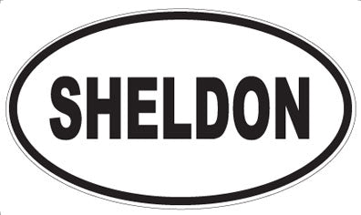 SHELDON - Oval Sticker