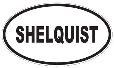 SHELQUIST - Oval Sticker