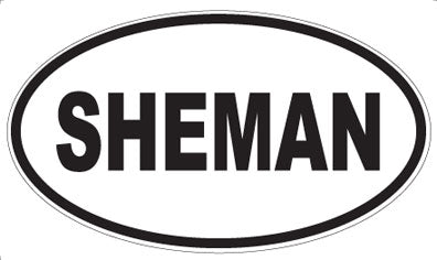 SHEMAN - Oval Sticker