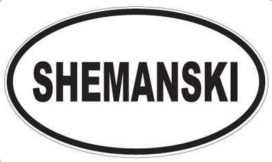 SHEMANSKI - Oval Sticker