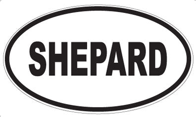 SHEPARD - Oval Magnet