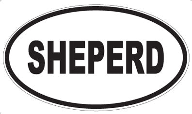 SHEPERD - Oval Magnet