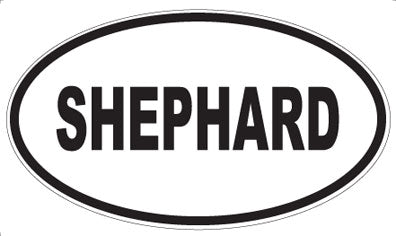 SHEPHARD - Oval Sticker