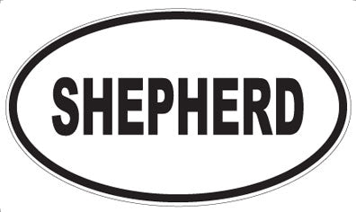 SHEPHERD - Oval Sticker