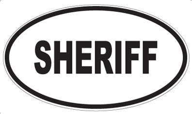 SHERIFF - Oval Sticker