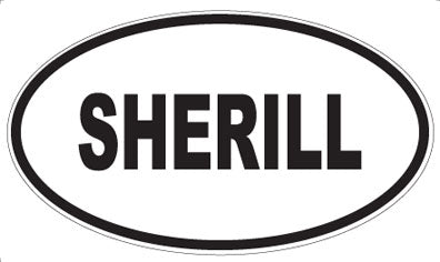 SHERILL - Oval Sticker