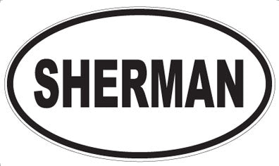SHERMAN - Oval Sticker
