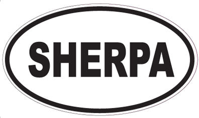 SHERPA - Oval Sticker