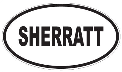 SHERRATT - Oval Magnet