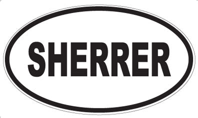SHERRER - Oval Sticker