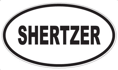 SHERTZER - Oval Sticker