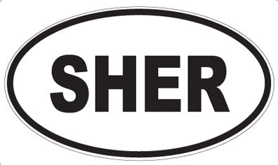 SHER - Oval Magnet