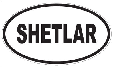 SHETLAR - Oval Sticker