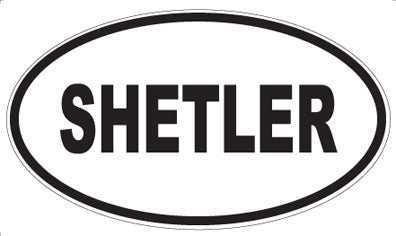 SHETLER - Oval Sticker