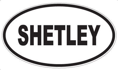 SHETLEY - Oval Sticker