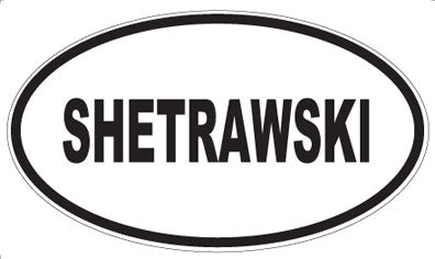 SHETRAWSKI - Oval Sticker