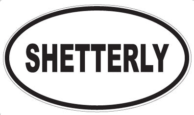 SHETTERLY - Oval Sticker